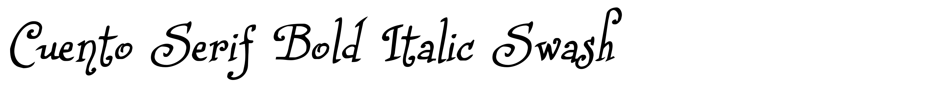 Cuento Serif Bold Italic Swash